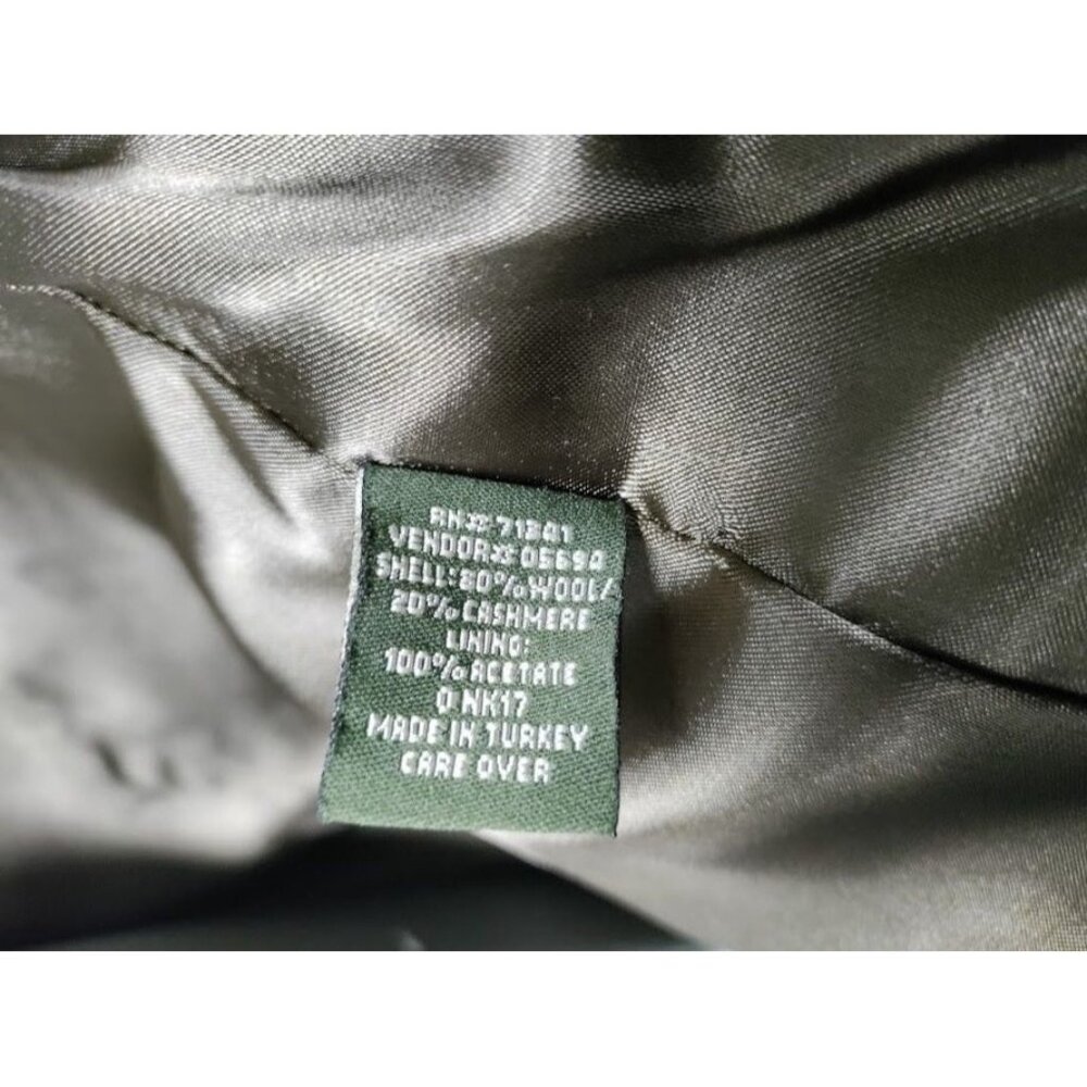 VINTAGE 90's L.L. Bean Cashmere Wool Blazer Jacket Forest Green Size 12P - Picture 10 of 16